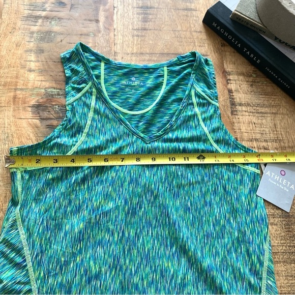 Athleta Womens Green Blue Burnout Running Athletic Tank Size Small - Picture 5 of 13